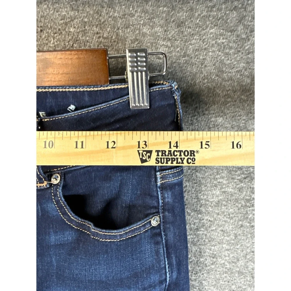 American Eagle Hi-Rise Artist Flare Jeans Dark Wash Double Button‎ Size 4 Short